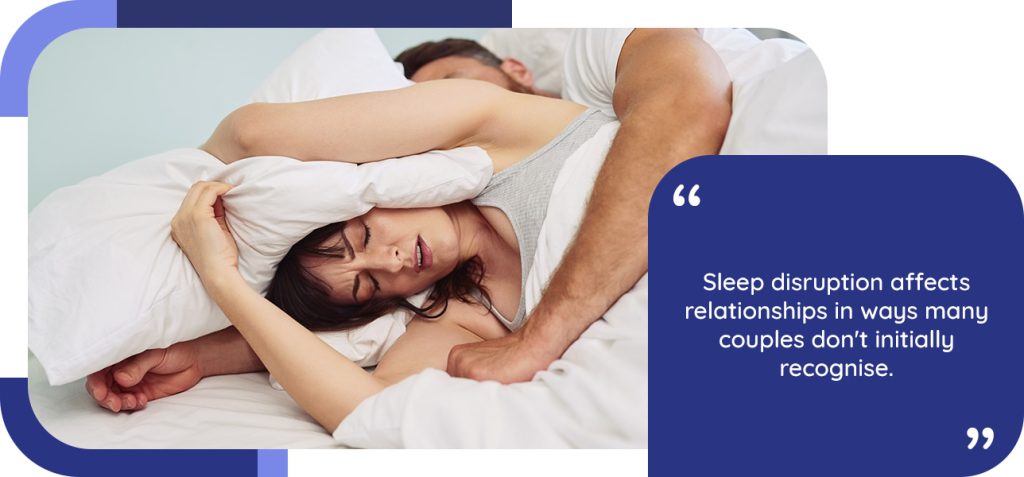 Sleep disruption affects relationships in ways many couples don't initially recognise